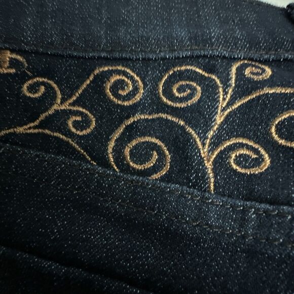 Old Skool Womens Flap Pocket Dark Jeans size 10 - Picture 7 of 12